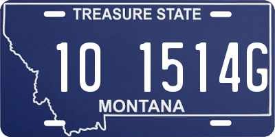 MT license plate 101514G