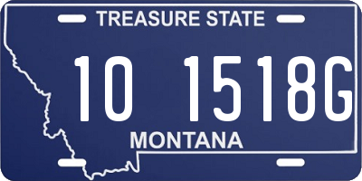 MT license plate 101518G