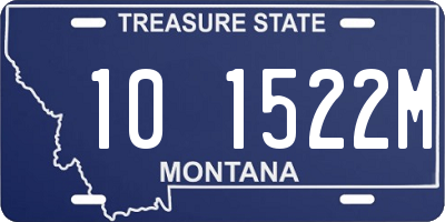 MT license plate 101522M