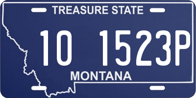 MT license plate 101523P