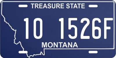 MT license plate 101526F