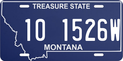 MT license plate 101526W