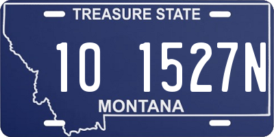 MT license plate 101527N