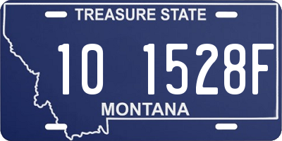 MT license plate 101528F