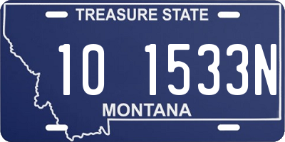 MT license plate 101533N