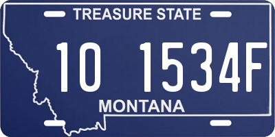 MT license plate 101534F