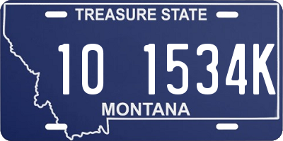 MT license plate 101534K