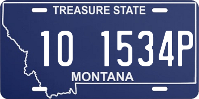 MT license plate 101534P