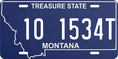 MT license plate 101534T