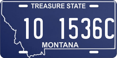 MT license plate 101536C