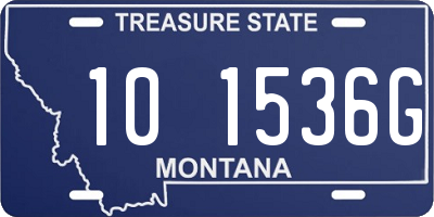 MT license plate 101536G