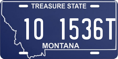 MT license plate 101536T