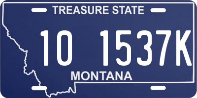 MT license plate 101537K