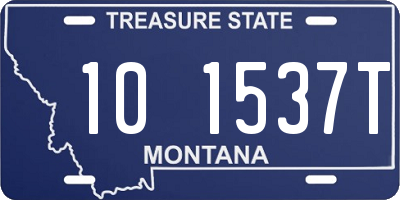 MT license plate 101537T