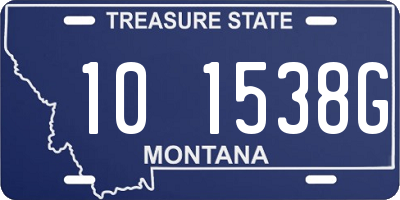 MT license plate 101538G