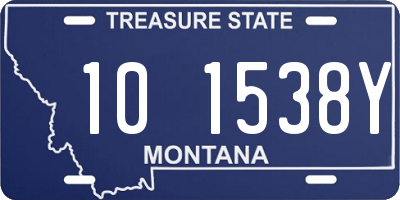 MT license plate 101538Y