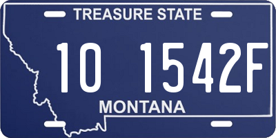 MT license plate 101542F