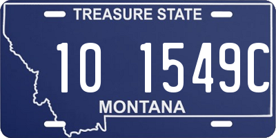 MT license plate 101549C