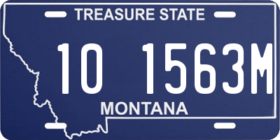 MT license plate 101563M