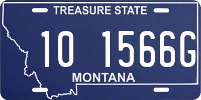 MT license plate 101566G