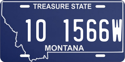 MT license plate 101566W