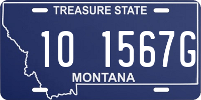 MT license plate 101567G