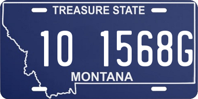 MT license plate 101568G