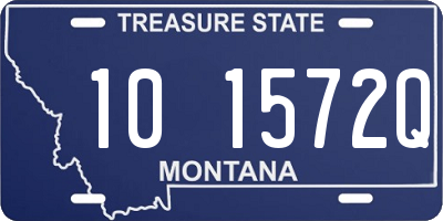 MT license plate 101572Q