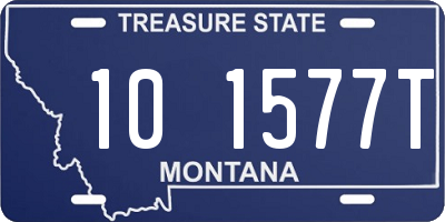 MT license plate 101577T