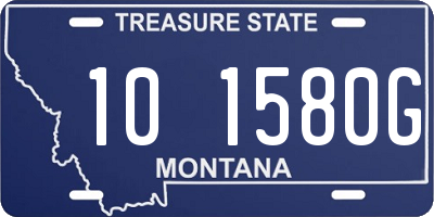 MT license plate 101580G