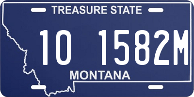 MT license plate 101582M