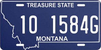MT license plate 101584G