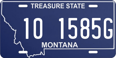 MT license plate 101585G
