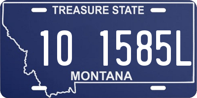 MT license plate 101585L