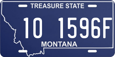 MT license plate 101596F