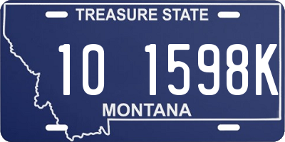 MT license plate 101598K