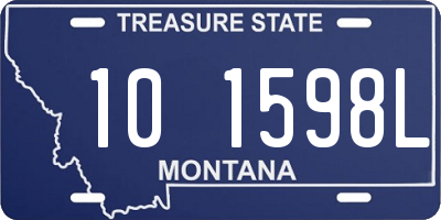 MT license plate 101598L