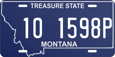 MT license plate 101598P