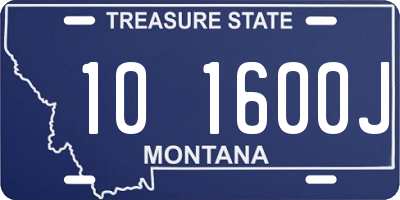 MT license plate 101600J