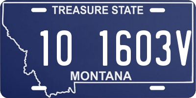 MT license plate 101603V