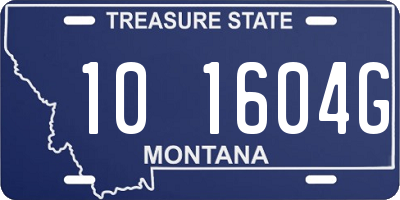 MT license plate 101604G