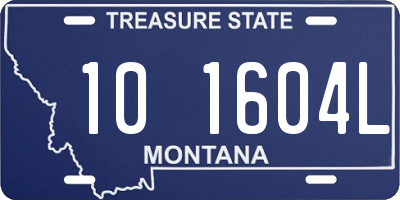 MT license plate 101604L