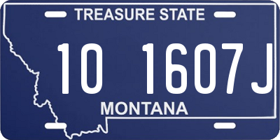 MT license plate 101607J
