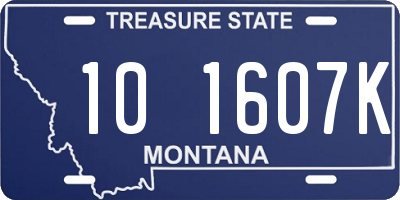 MT license plate 101607K
