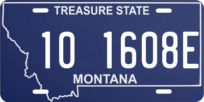 MT license plate 101608E