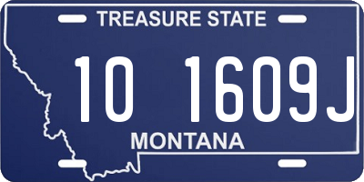 MT license plate 101609J