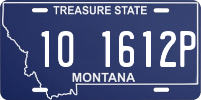 MT license plate 101612P