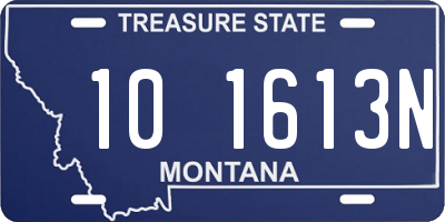 MT license plate 101613N