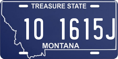 MT license plate 101615J