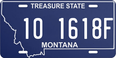 MT license plate 101618F